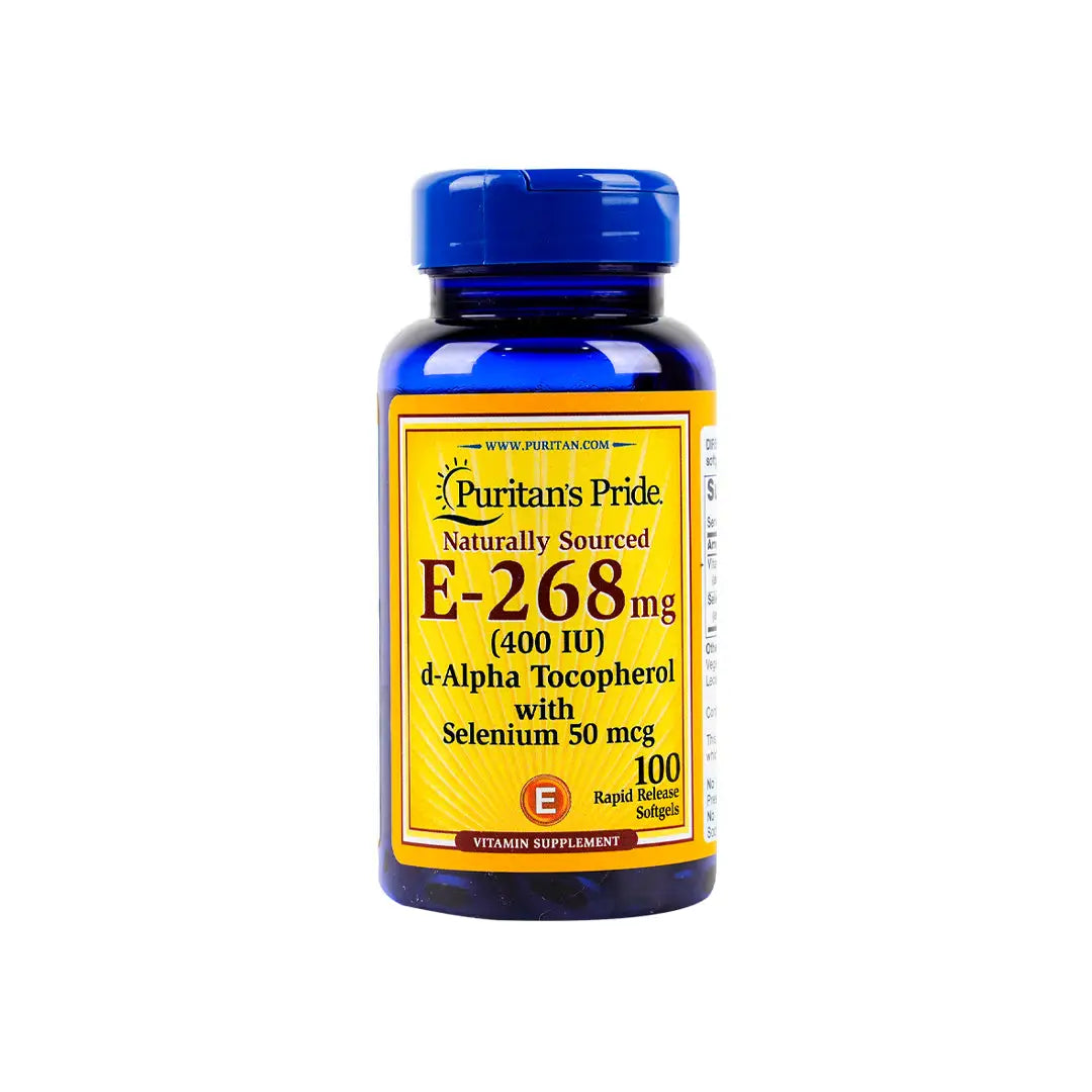 12056-Puritans Pride E - 400 Iu With Selenium 100 Softgels