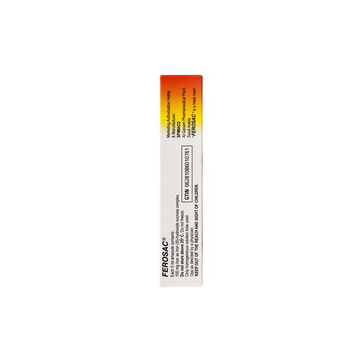 12335-Ferosac Iv 100Mg/5Ml 5Amp +1