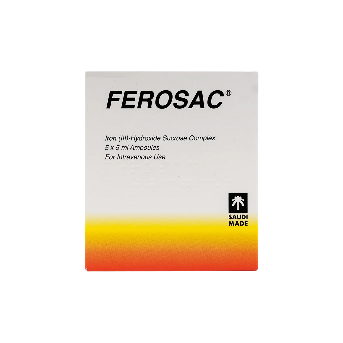 12335-Ferosac Iv 100Mg/5Ml 5Amp