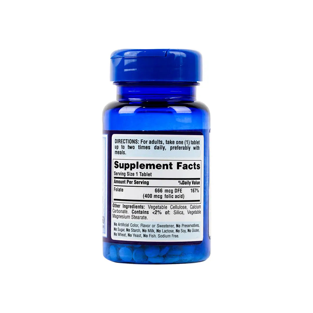 Puritans Pride Folic Acid 400Mcg 250 Tab