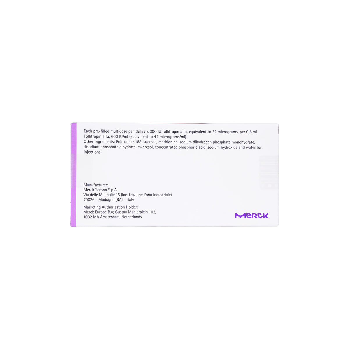 12696-Gonal F 300IU/0.5ml-1 Prefilled Pen 8 Injection Needles +1