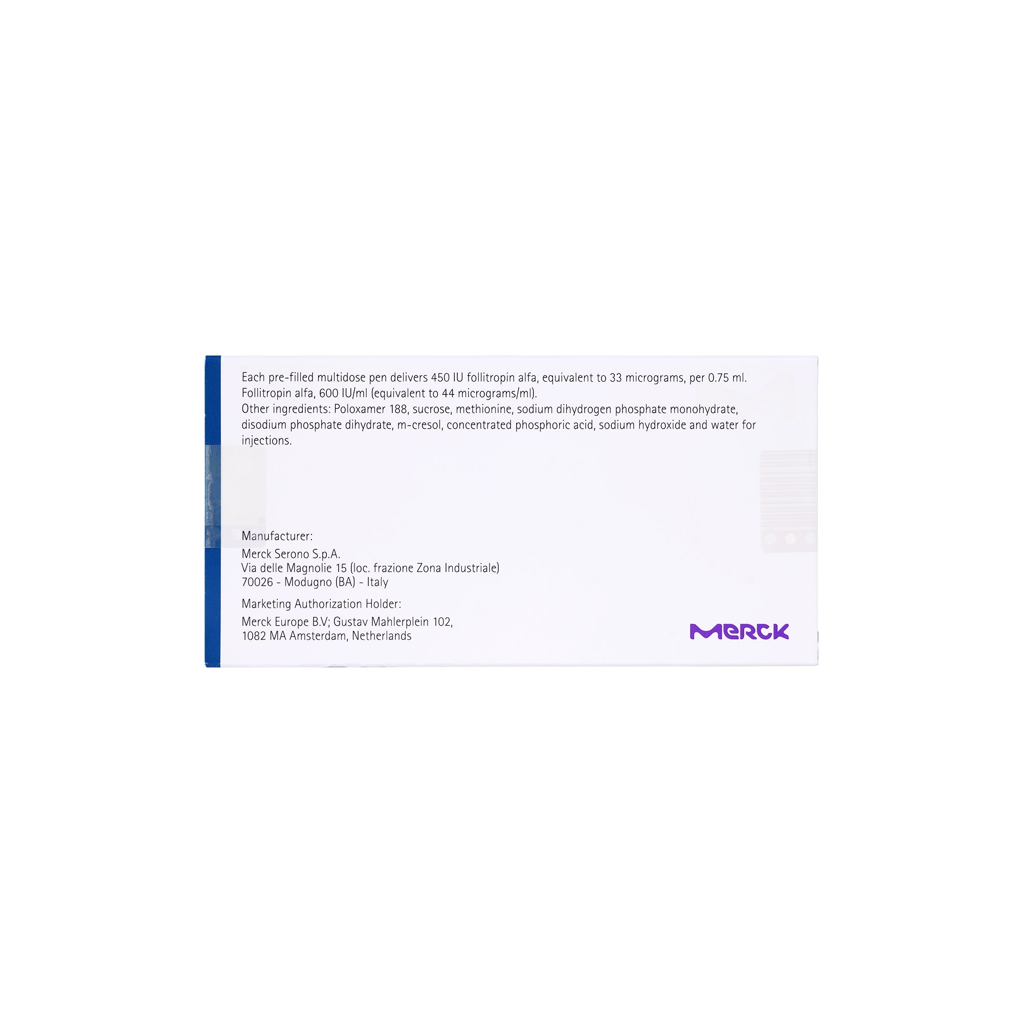 12697-Gonal F 450IU/0.75ml-1 Prefilled Pen 12 Injection Needles +1