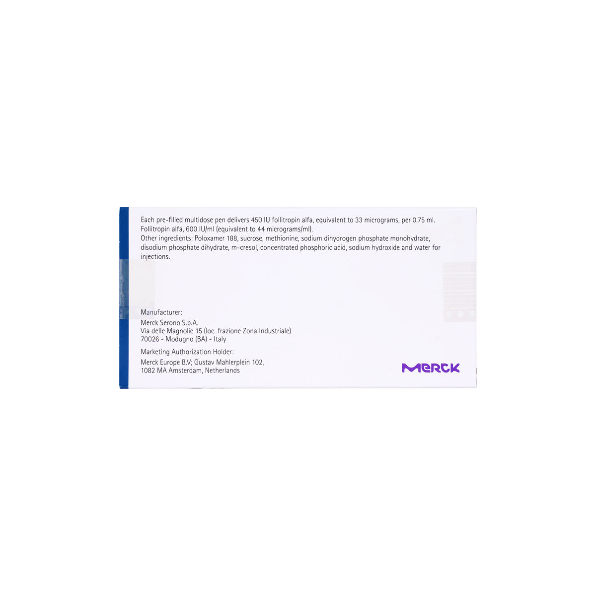 12697-Gonal F 450IU/0.75ml-1 Prefilled Pen 12 Injection Needles +1