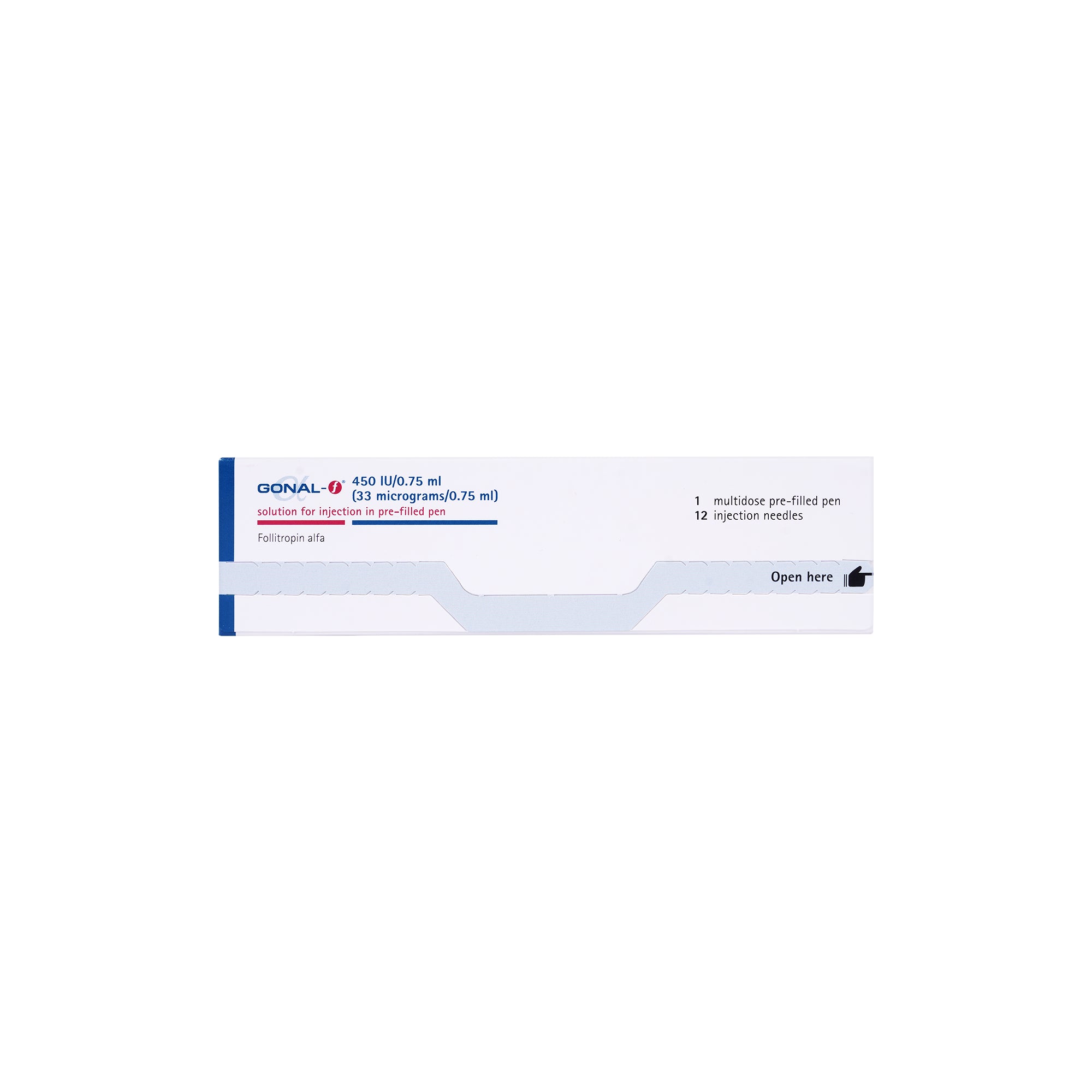 12697-Gonal F 450IU/0.75ml-1 Prefilled Pen 12 Injection Needles +2