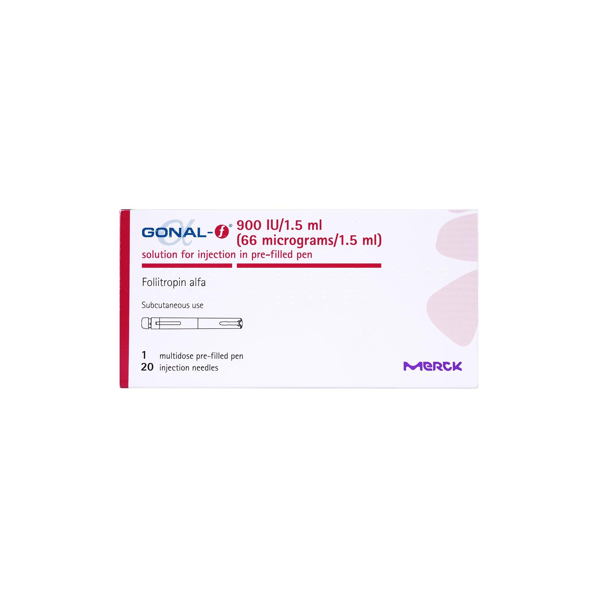 12703-Gonal F 900IU/1.5ml-1 Prefilled Pen 20 Injection Needles +0