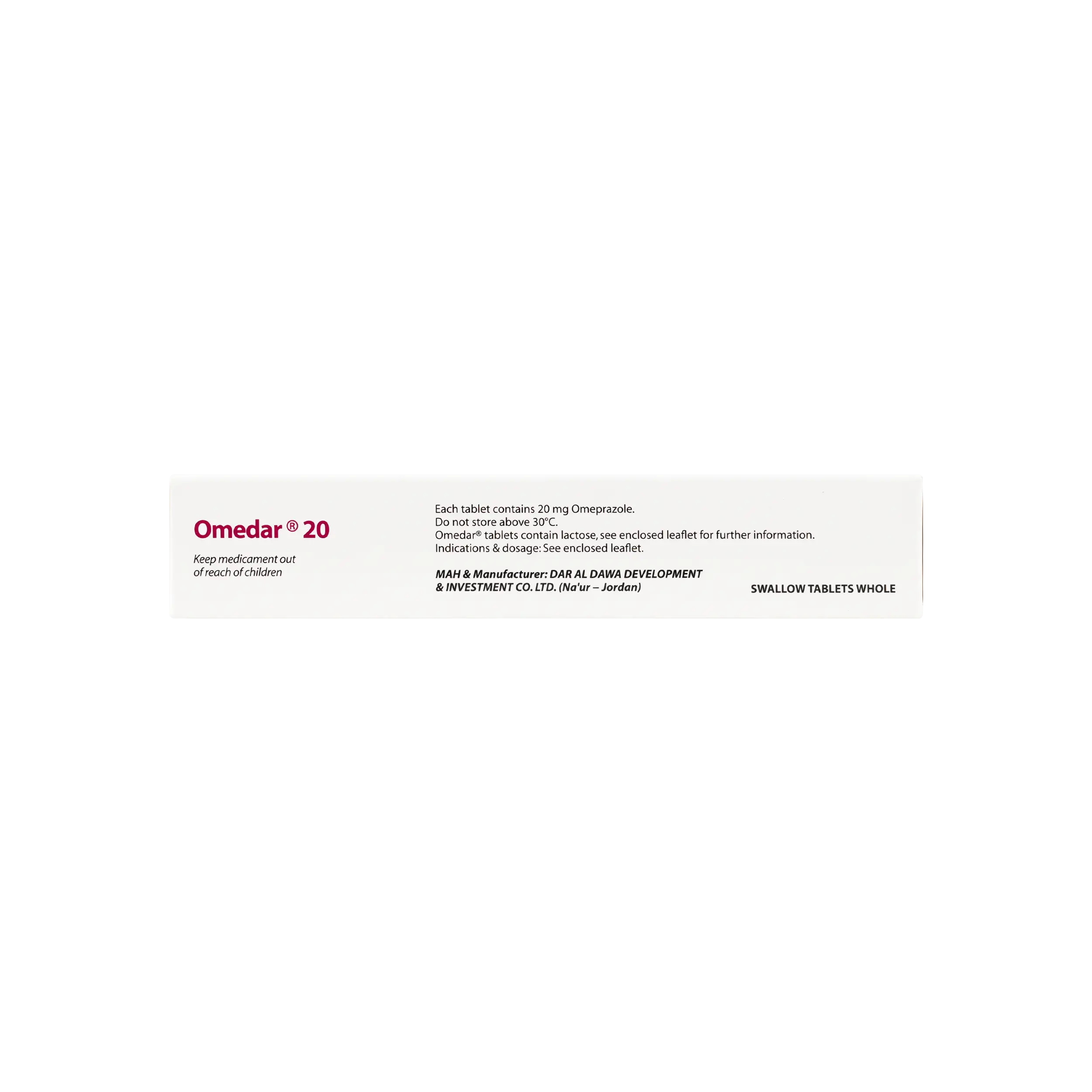 OMEDAR 20MG 14 TABLETS