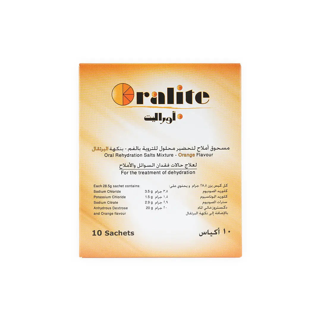 ORALITE ORANGE FLAVOUR 28.5GM 10 SACHETS