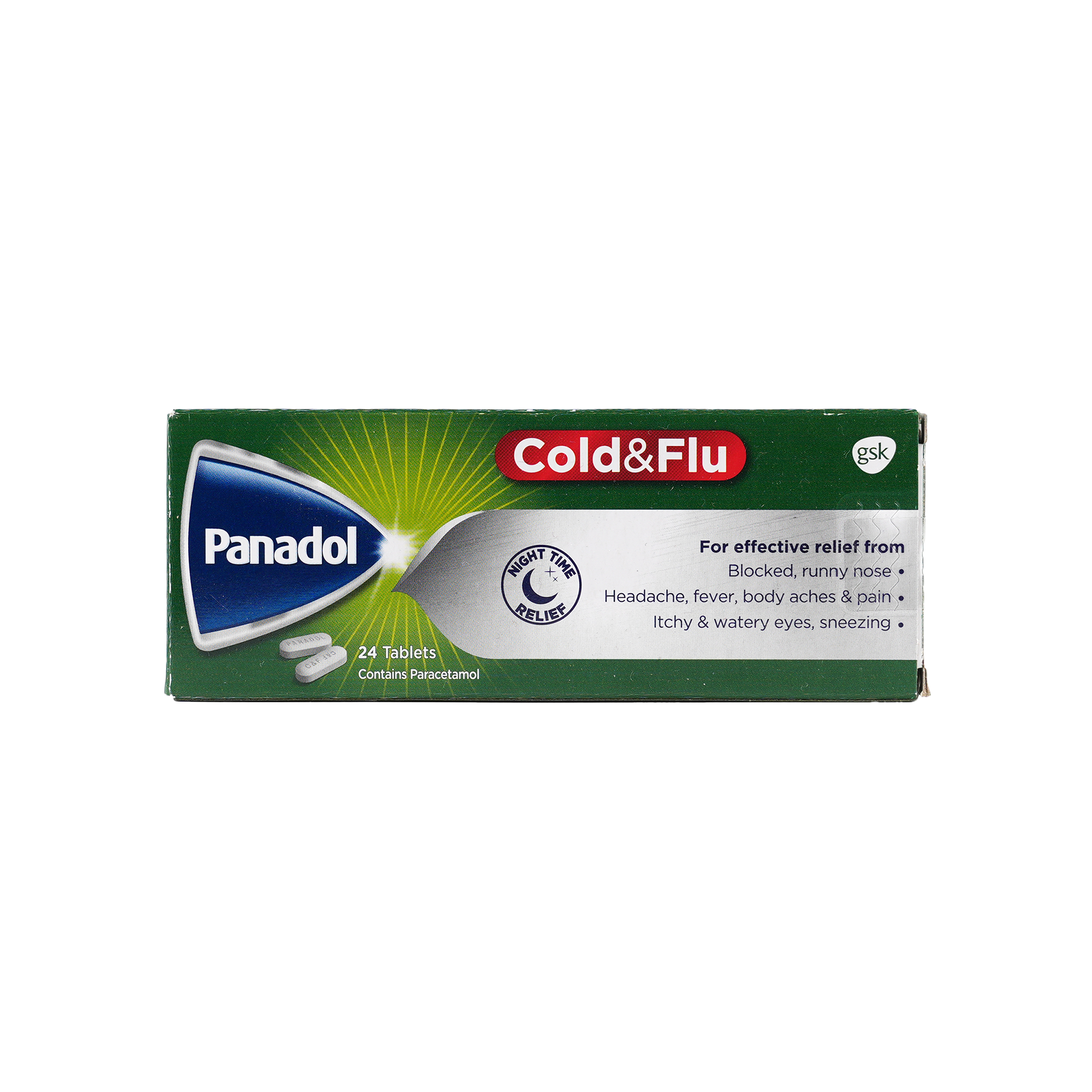 PANADOL COLD & FLU 24 CAP-GREEN