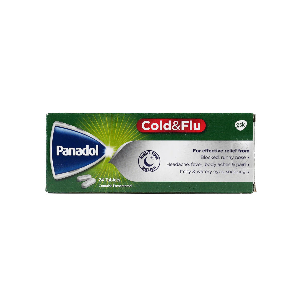 13614-Panadol Cold & Flu 24 Cap-Green