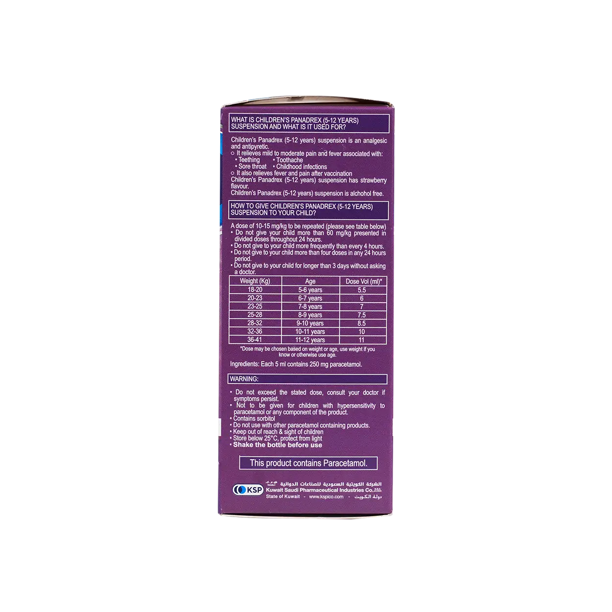 Panadrex Susp 250Mg/5Ml 100Ml