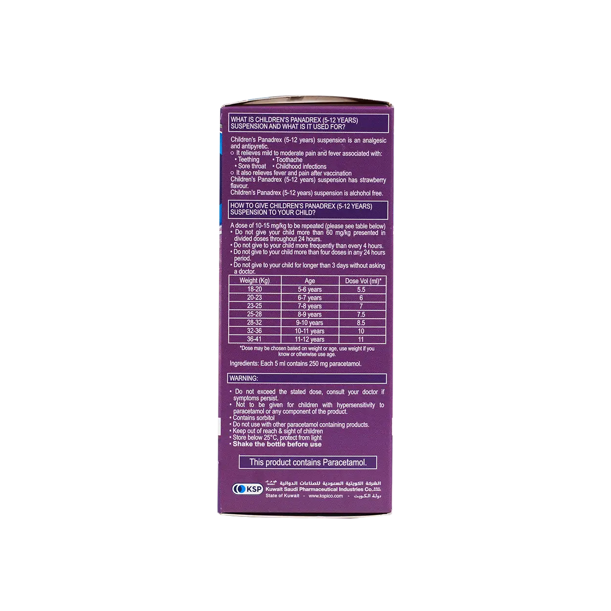 13629-Panadrex Susp 250Mg/5Ml 100Ml +1