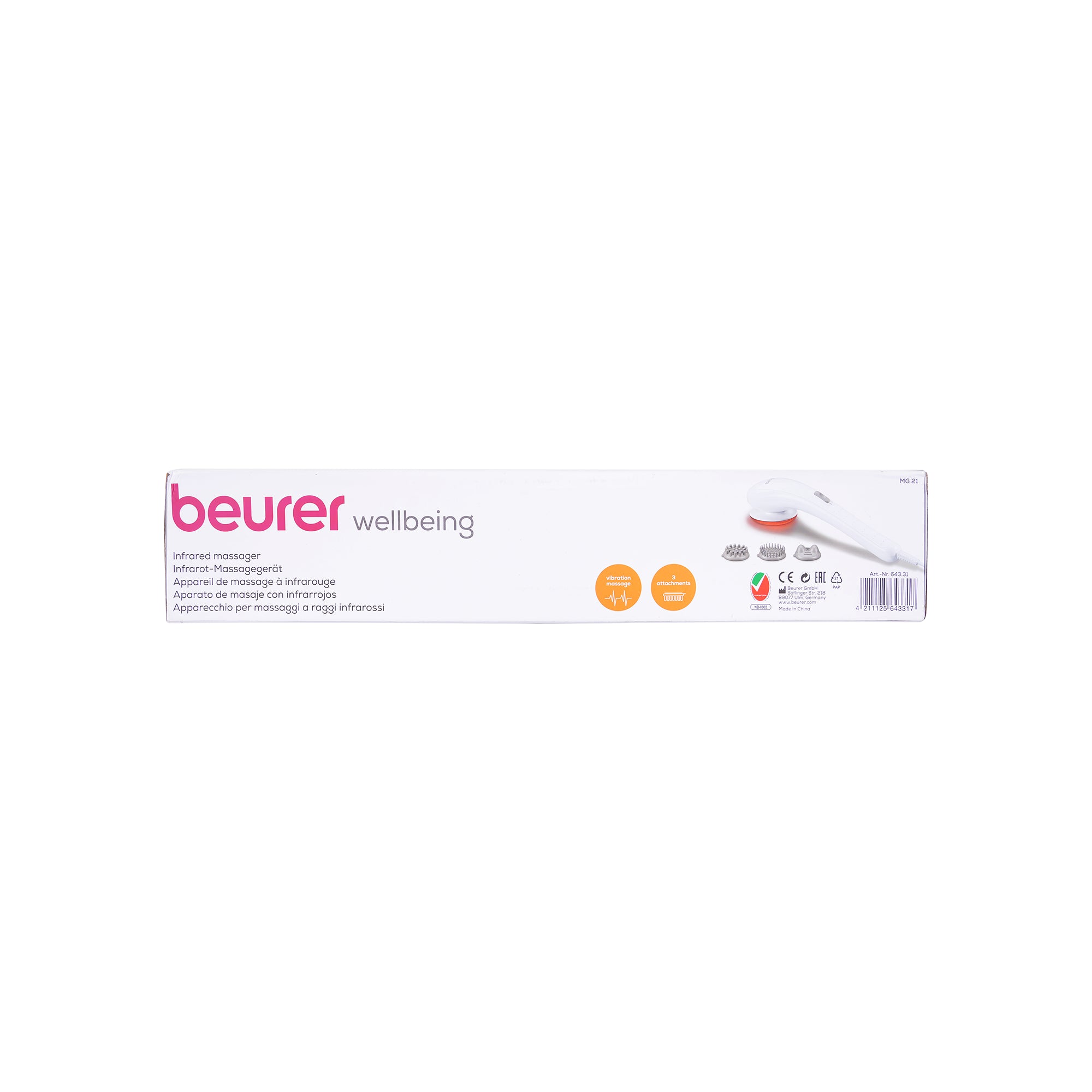 13657-Beurer Infrared Massager+3 Attachments-MG21 +6