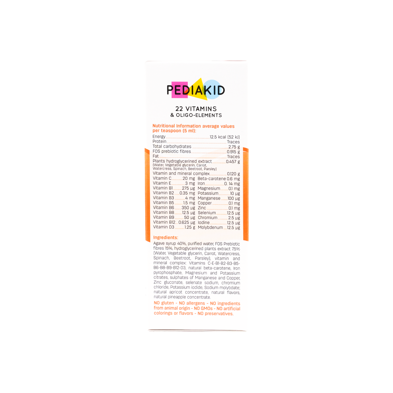 PEDIAKID 22 VITAMINS SYRUP 125 ML