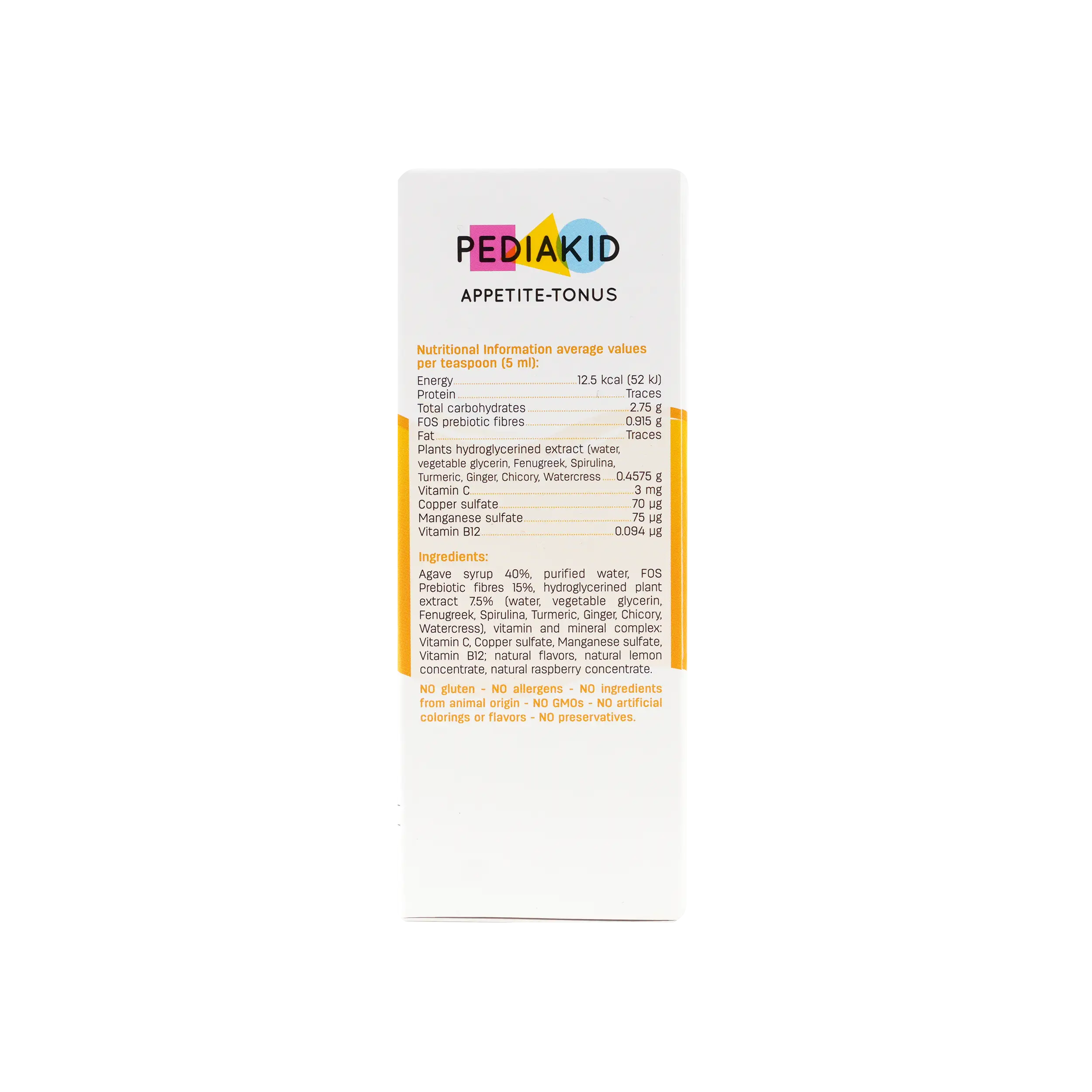PEDIAKID APPETIT TONUS SYRUP 125 ML