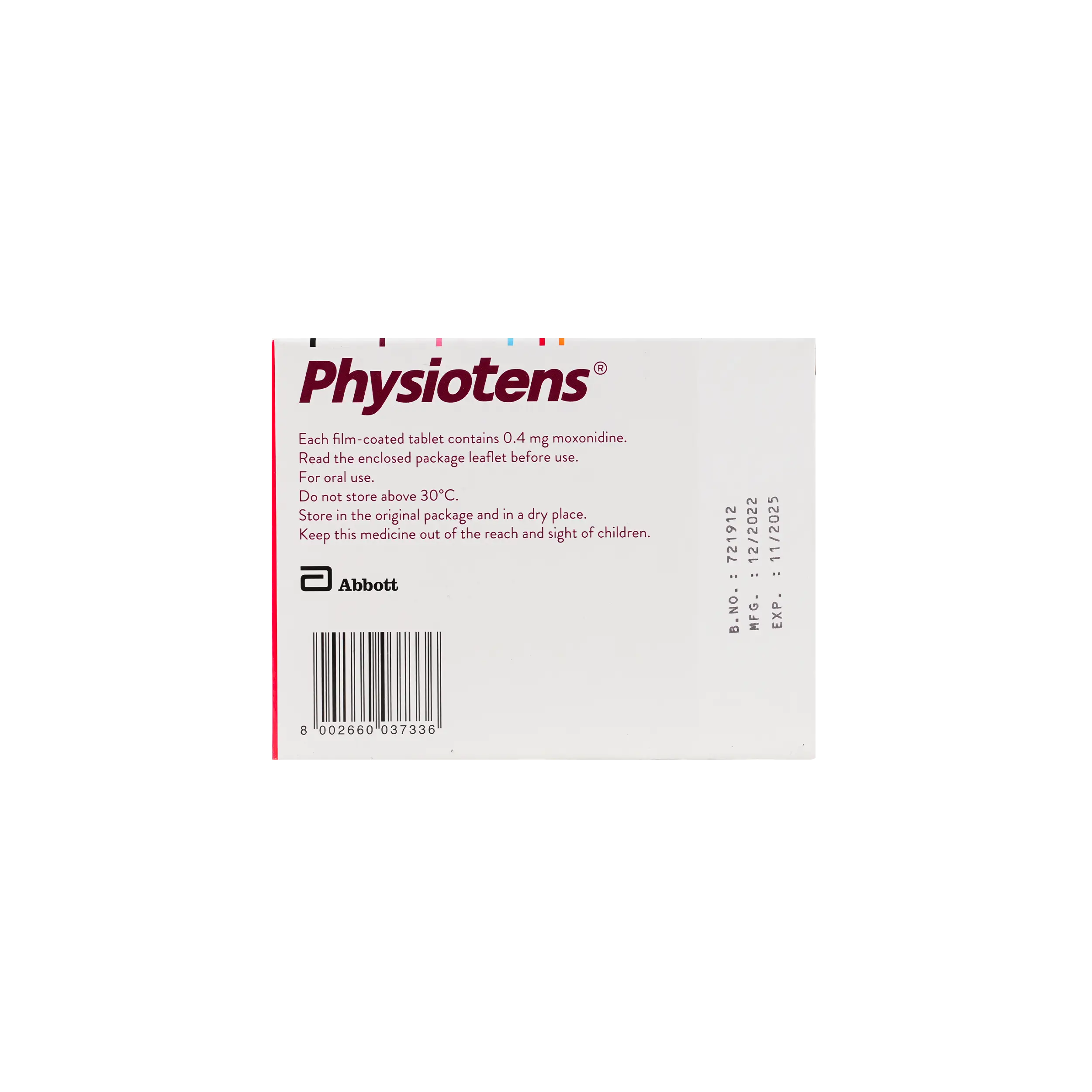 Physiotens 0.4Mg 28 Tablets