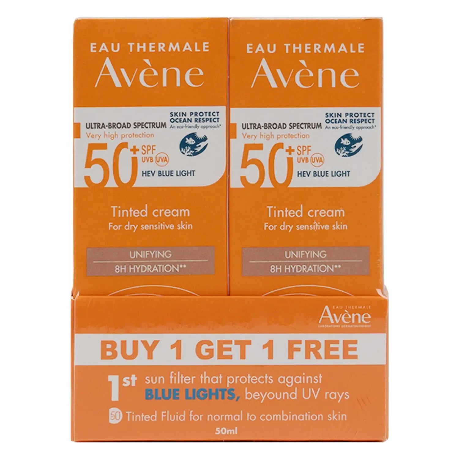 Avene SPF50 + Tinted Cream 50Ml (1 + 1)-Offer