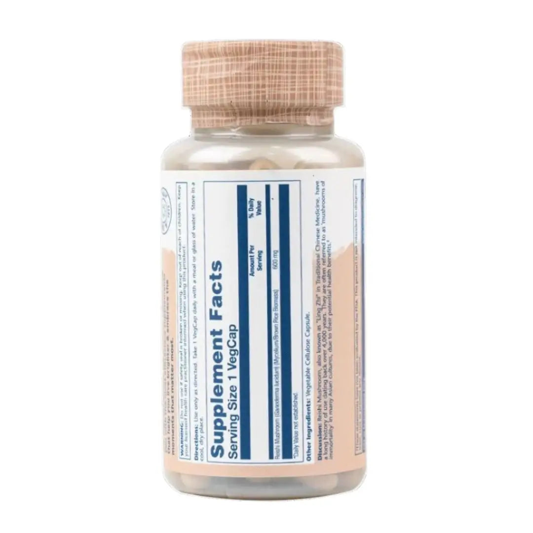 14053-Solaray Reishi Mushroom 600mg 100vegcap +1