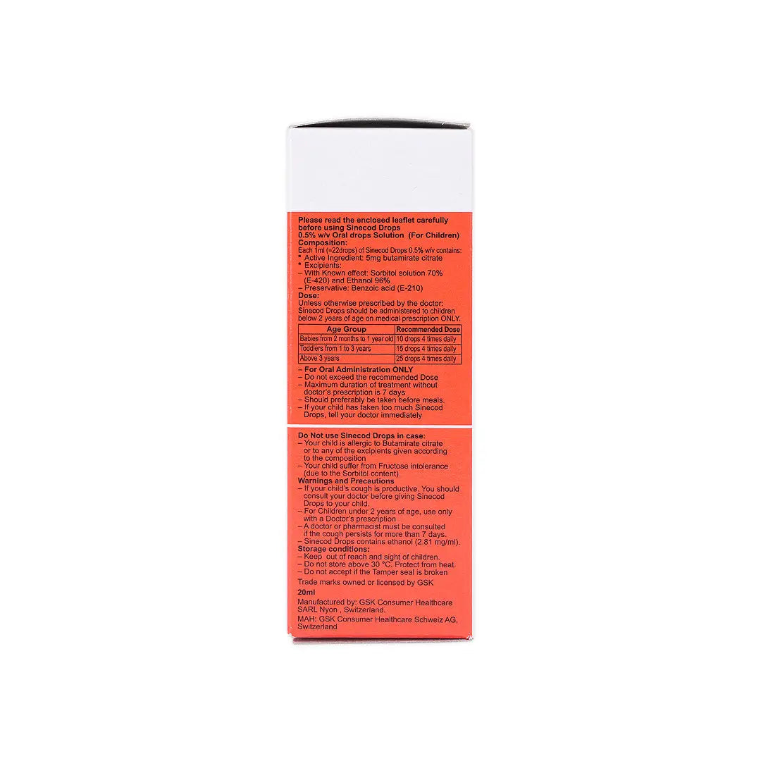 Sinecod Drops 20 Ml