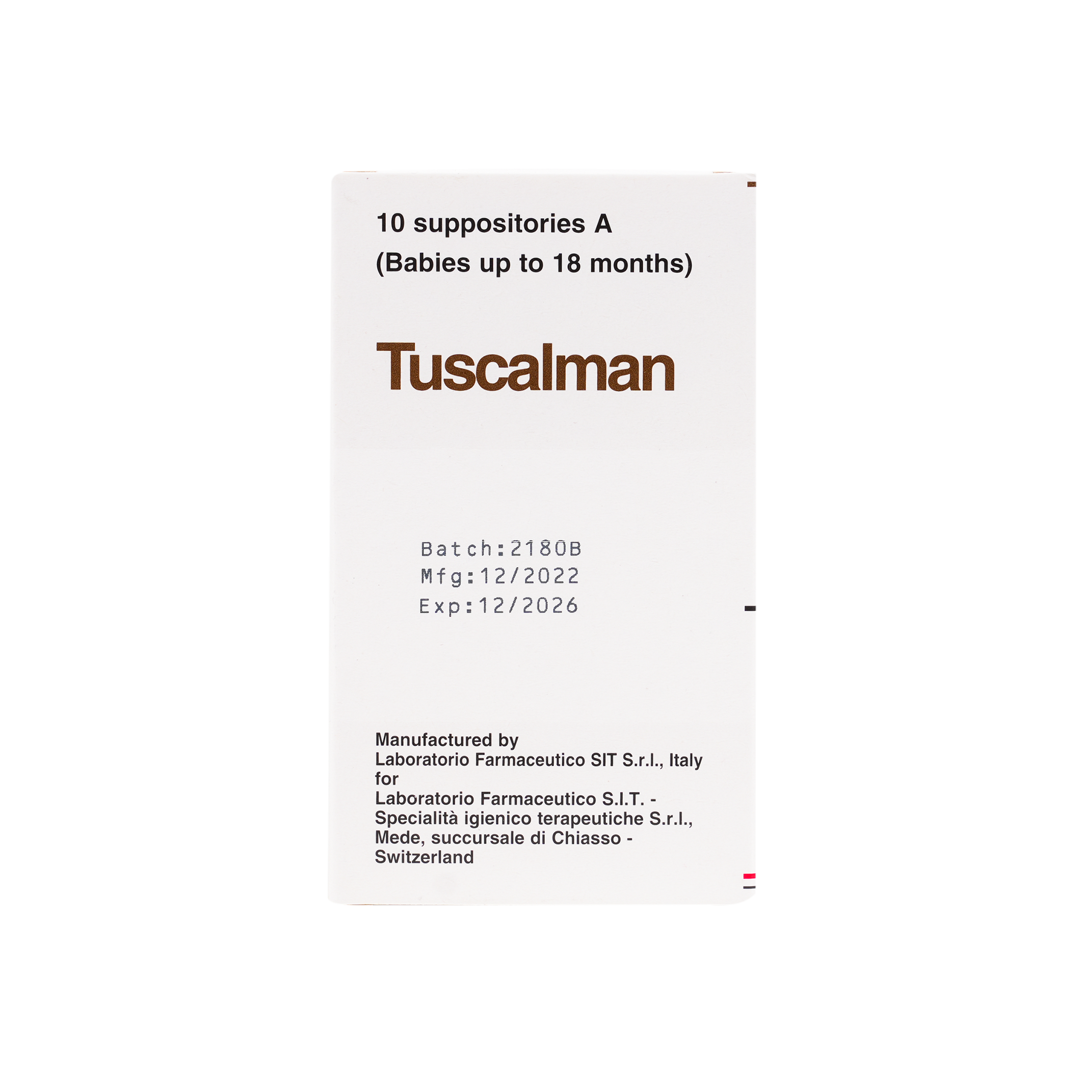 TUSCALMAN A 10 SUPPOSITORIES