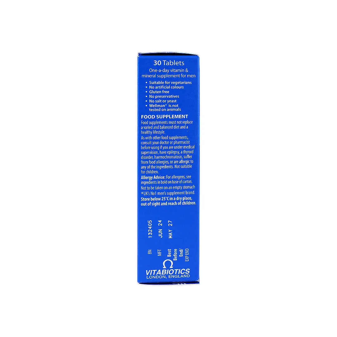 15206-Vitabiotics Wellman 30 Tablets +1