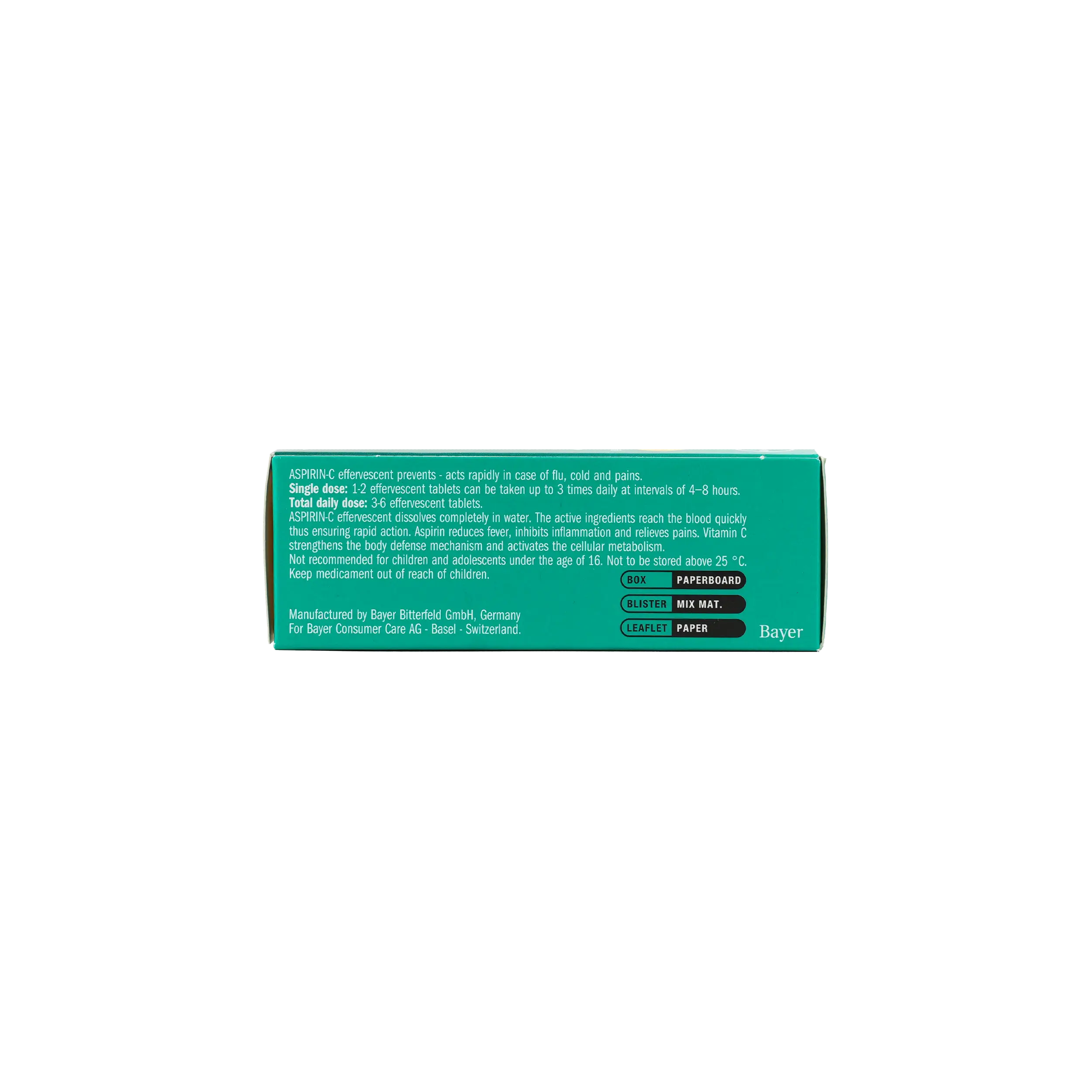 Aspirin C Effervescent 10 Tablets