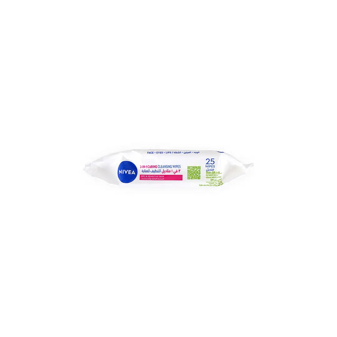 15509-NIVEA 3 IN 1 GENTLE FACIAL CLEANSING 25 WIPES +2