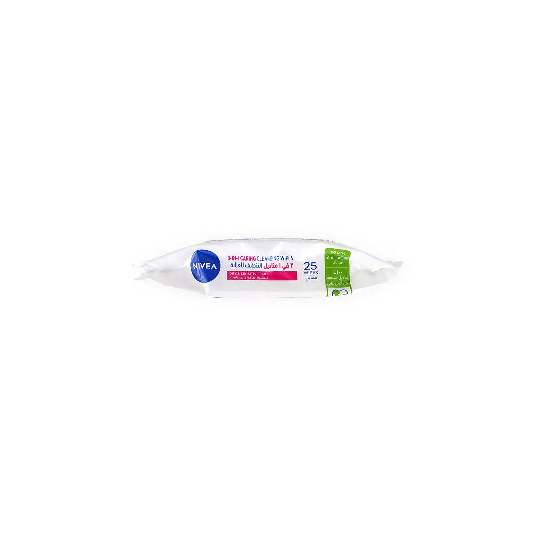 15509-NIVEA 3 IN 1 GENTLE FACIAL CLEANSING 25 WIPES +1