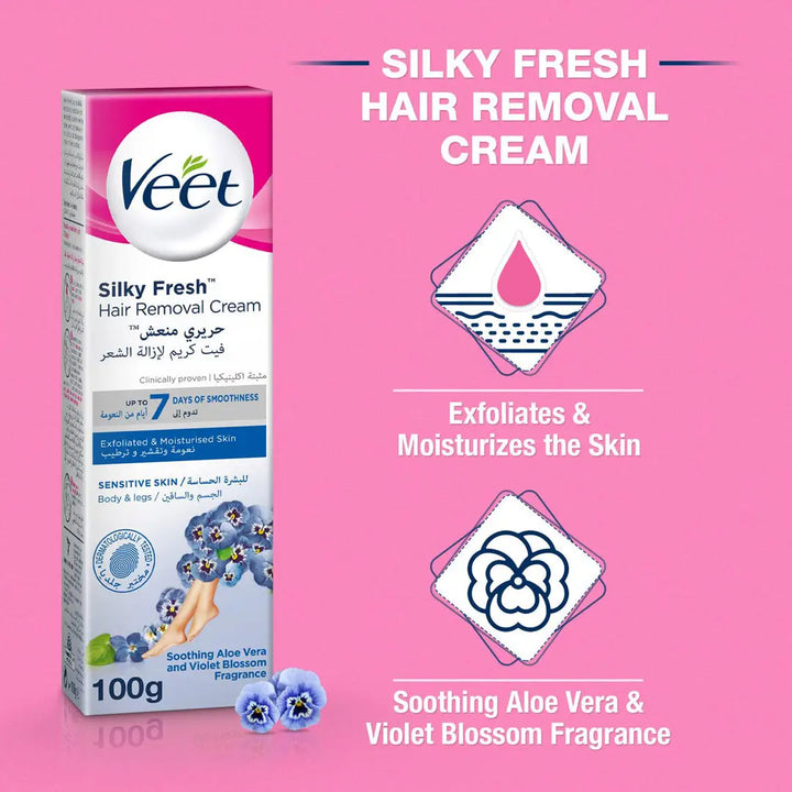 15665-Veet Hair Removal Cream 100Gm- Sensitive Skin +5