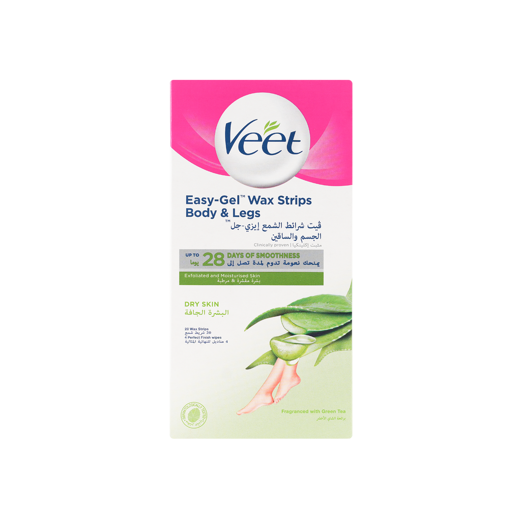 Veet Wax Strips For Body & Legs Dry Skin 20 Pcs