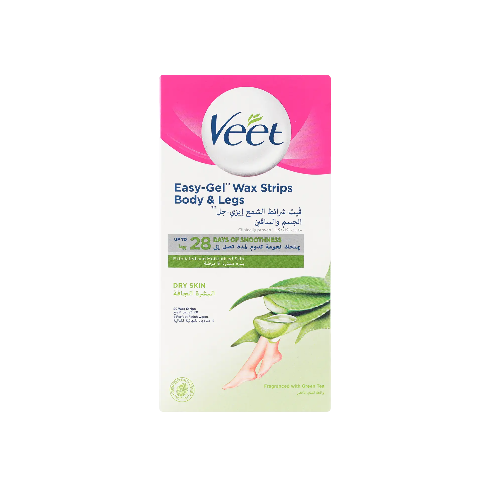 Veet Wax Strips For Body & Legs Dry Skin 20 Pcs