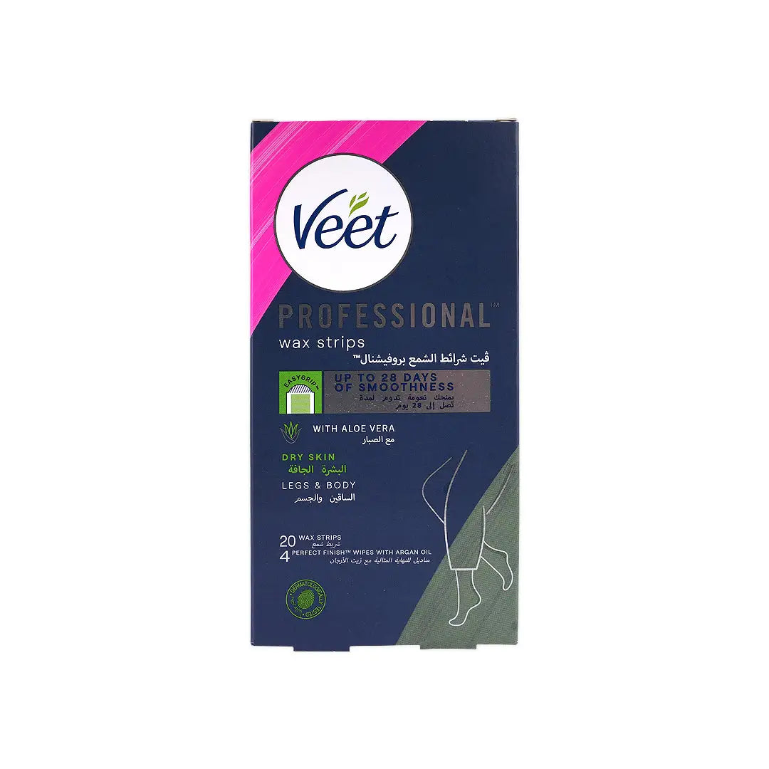15670-Veet Wax Strips For Body & Legs Dry Skin 20 Pcs
