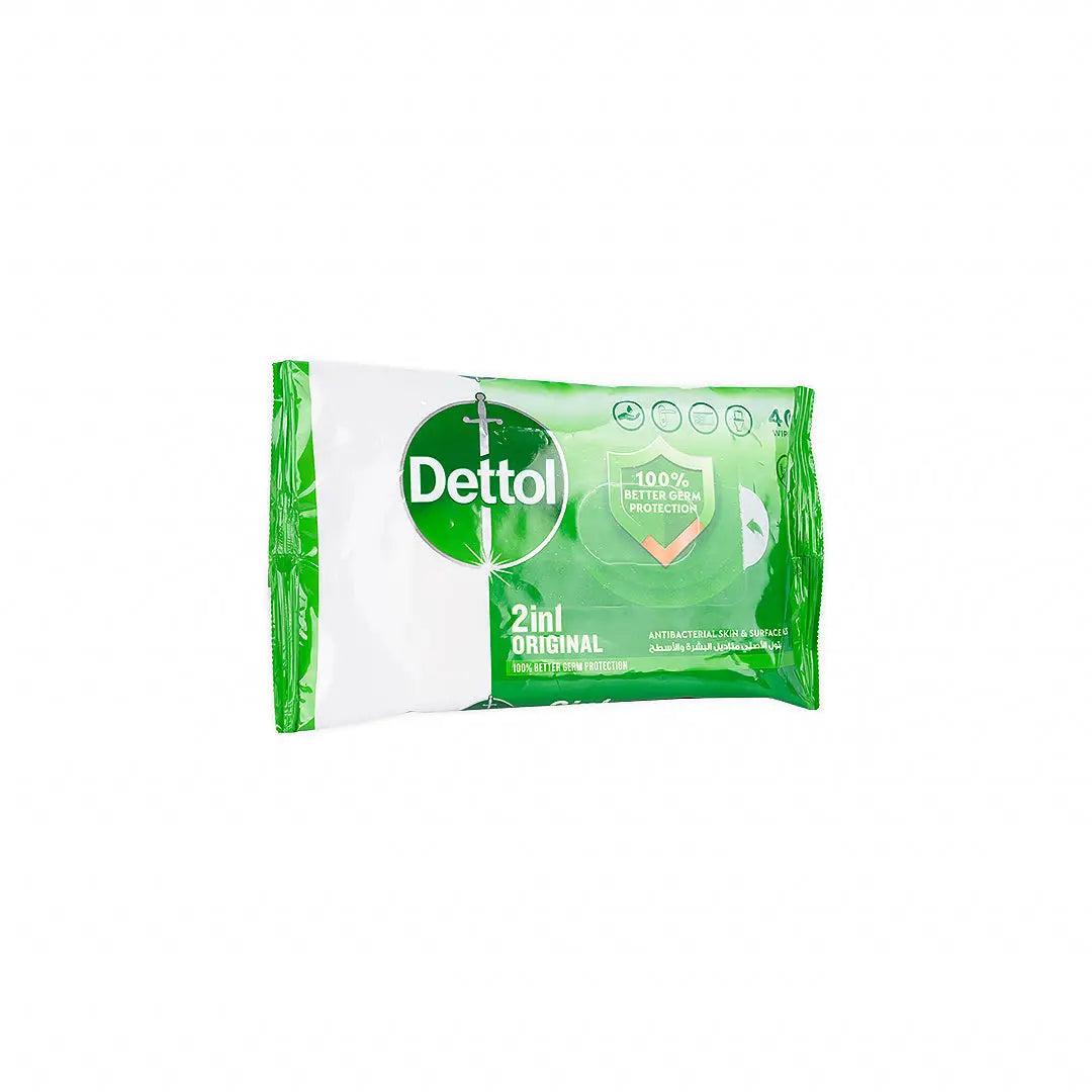 Dettol Anti-Bacterial Wipes 40 Pcs (Original)