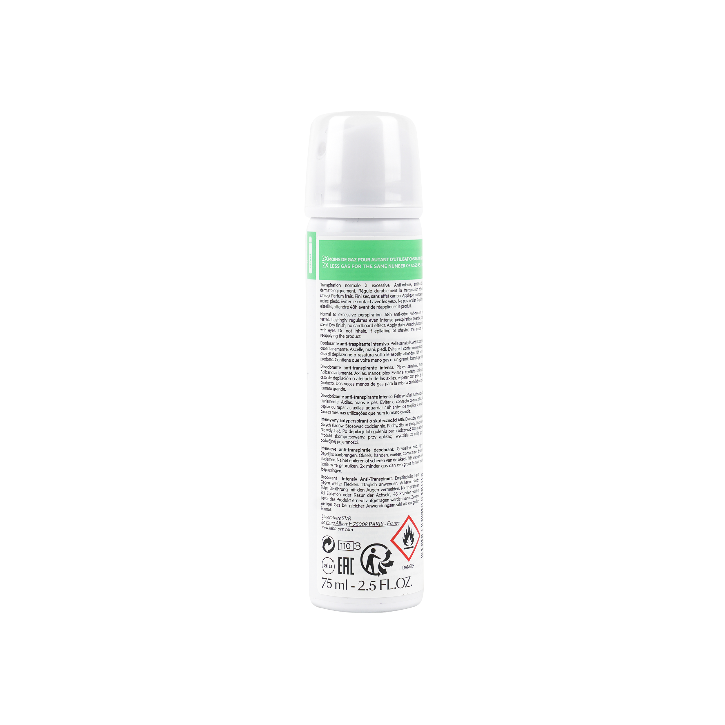 SVR SPIRIAL DEODRANT 48H SPRAY 75ML