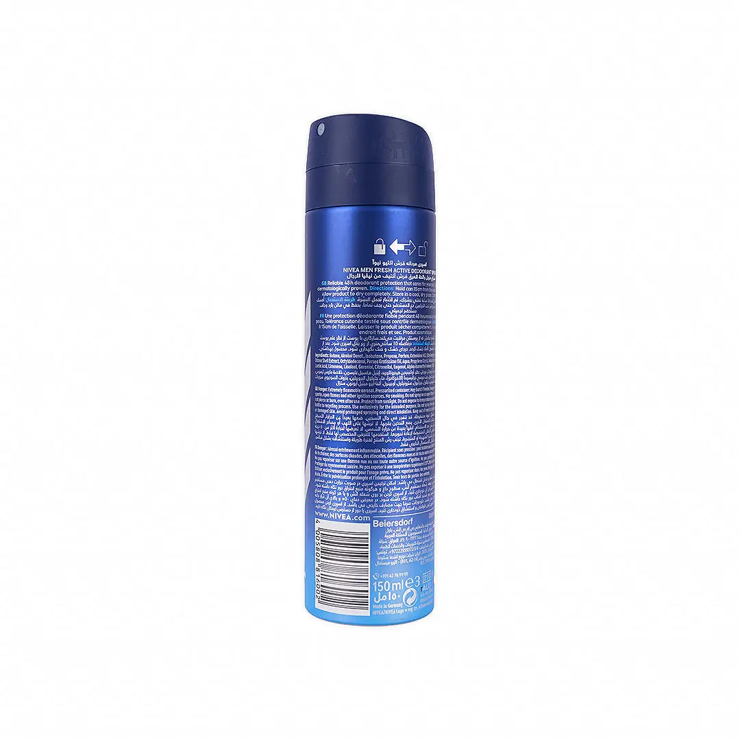 Nivea Men Fresh Active 48h Deodorant Spray 150ml