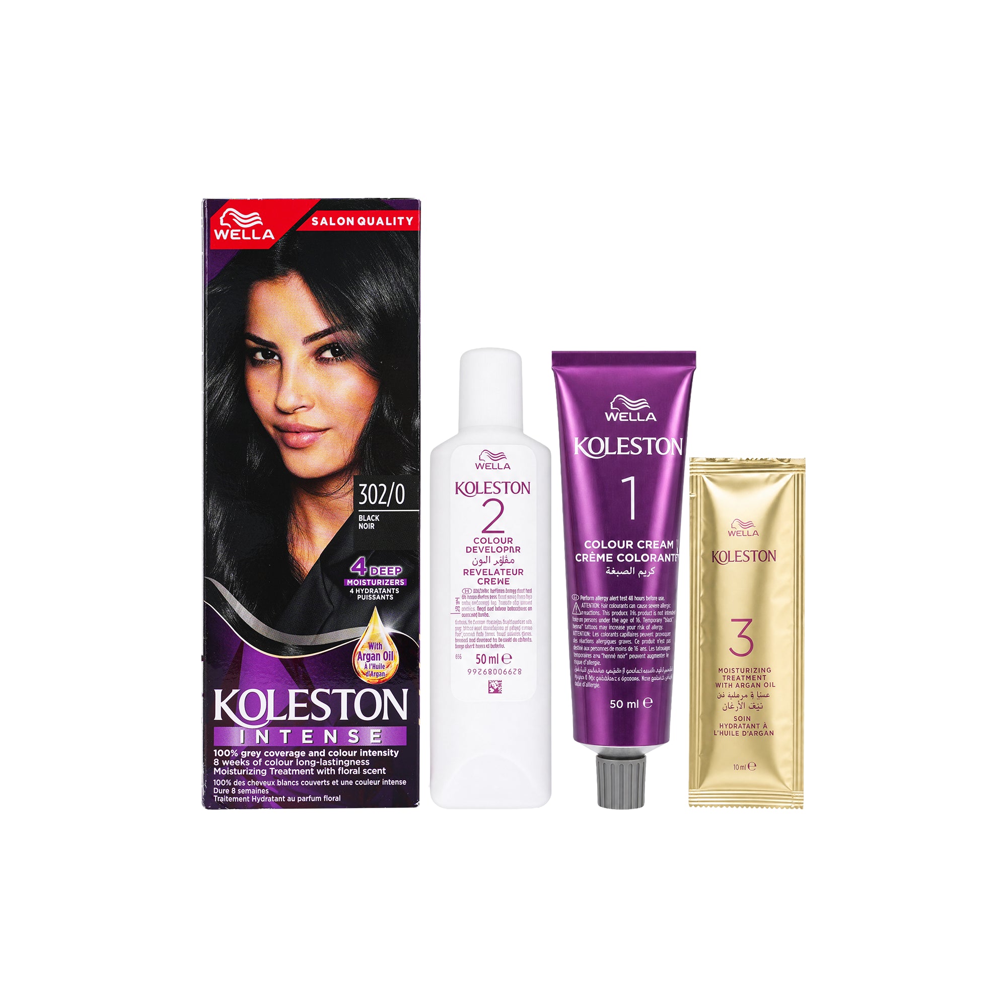 16401-Wella Koleston 2000 Tube No. 302/0 - Black +0