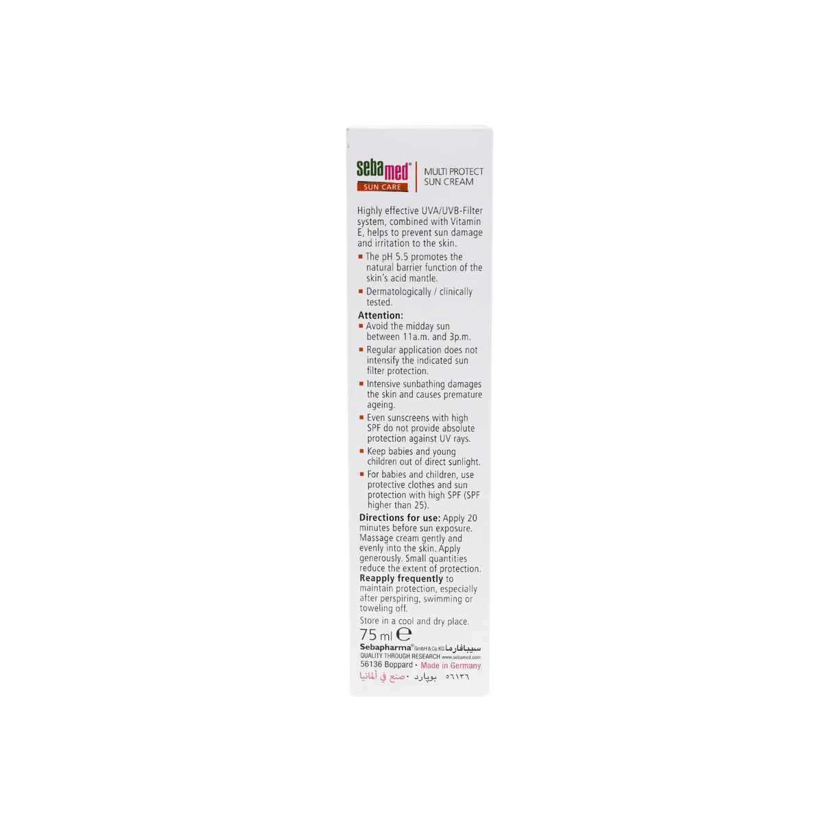 16857-Sebamed Multi Protect Sun Cream SPF50+  75ml +1