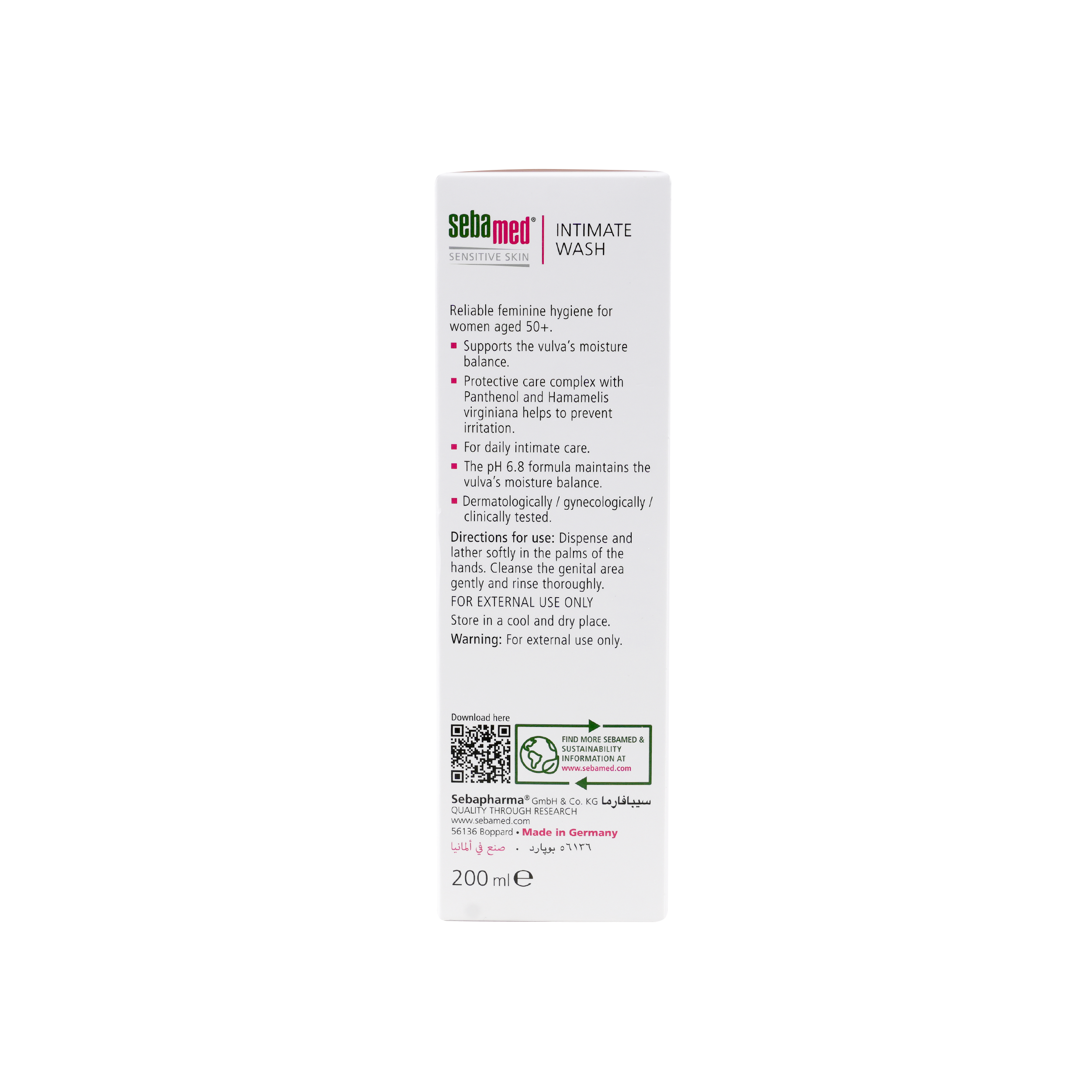 Sebamed Intimate Wash For 50+Y 200ml (Ph 6.8)