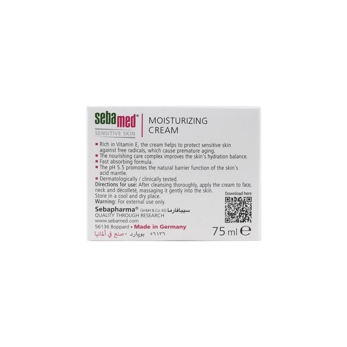 17073-Sebamed Moisturizing Cream 75ml +1