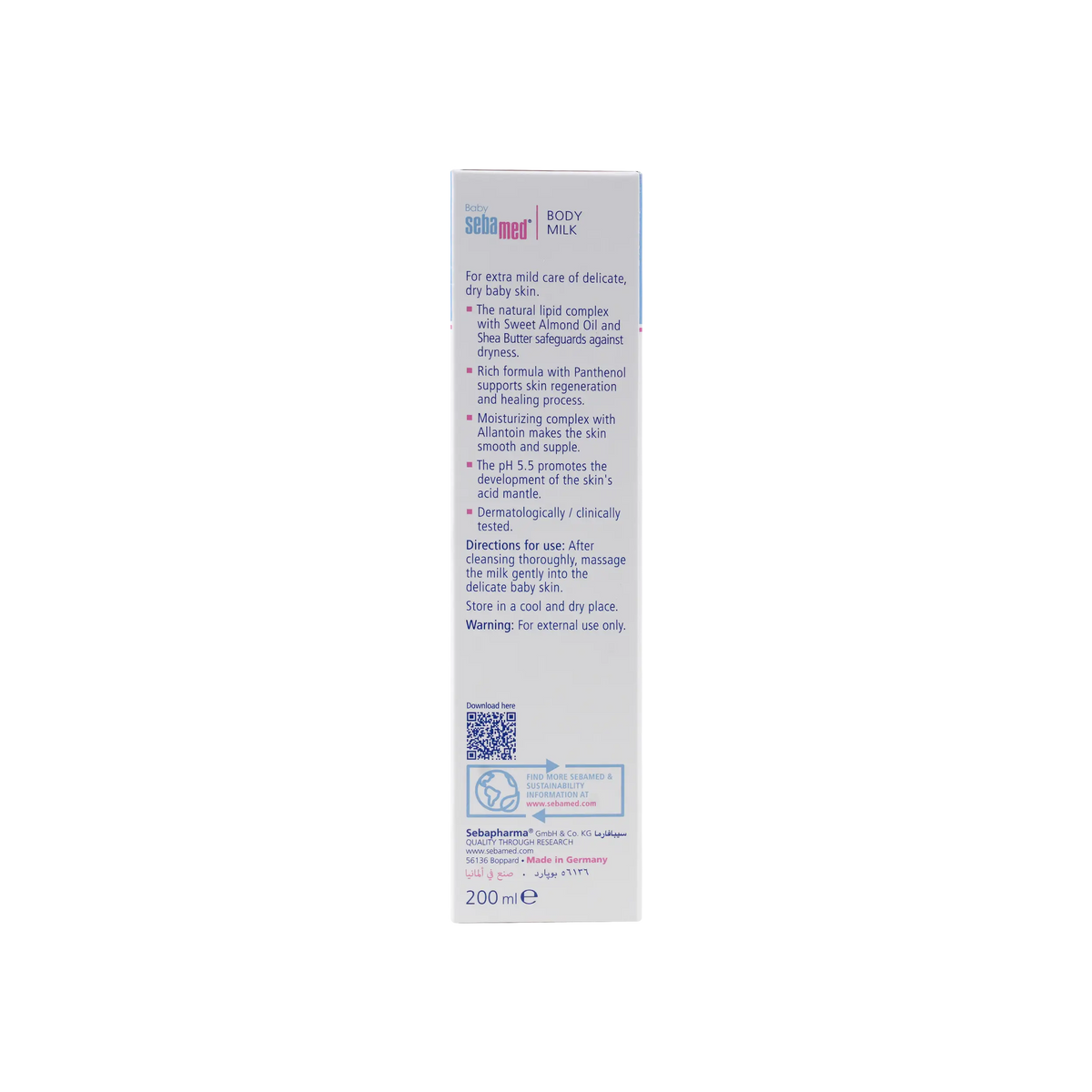 17087-Sebamed Baby Body Milk 200ml +1