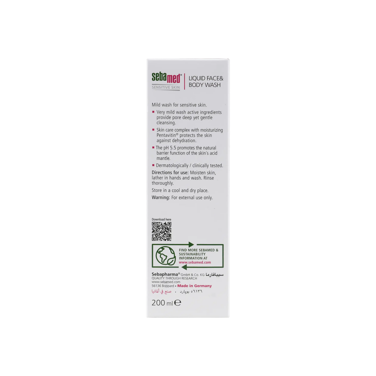 17116-Sebamed Face & Body Wash 200ml +1