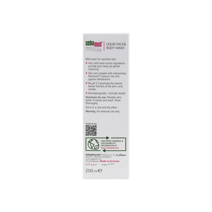 17116-Sebamed Face &amp; Body Wash 200ml +1