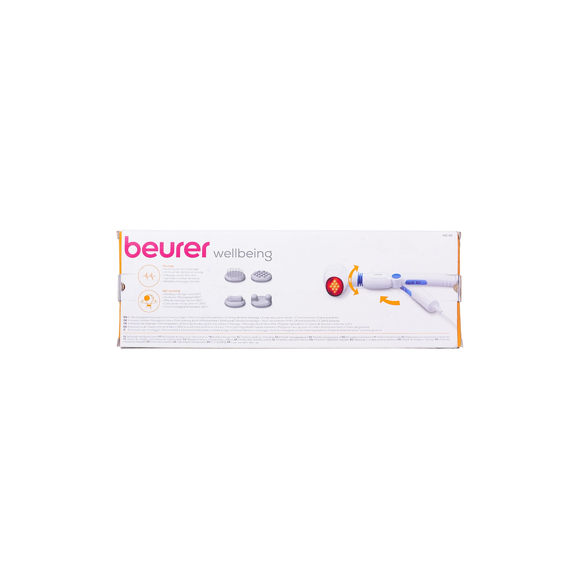 17483-Beurer Infrared 180 Massager+4 Attachments-MG40 +1