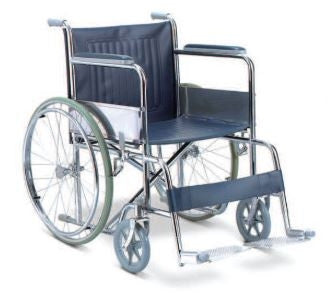 Pharmazone Chromed Steel Wheelchair 46cm FS874