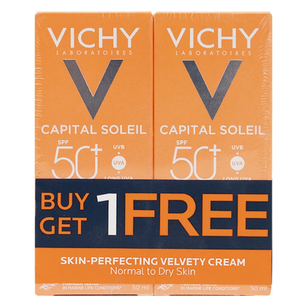 VICHY CAPITAL SOLEIL SPF 50+ VELVETY CREAM 1+1 50ML