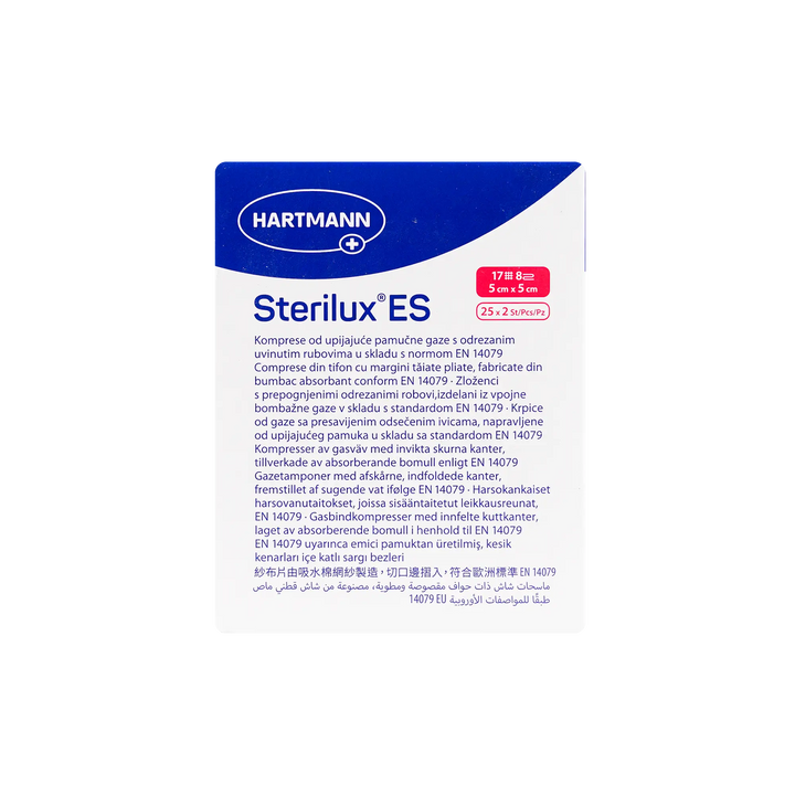 18028-Hartmann Sterilux ES 5x5cm 2*25pcs +2
