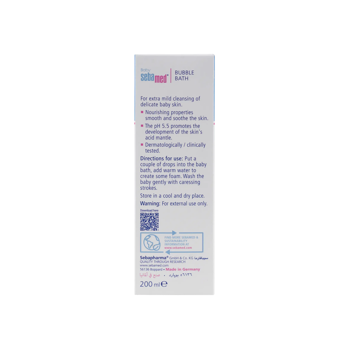 18197-Sebamed Baby Bubble Bath 200ml +1