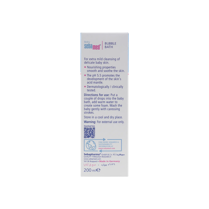 18197-Sebamed Baby Bubble Bath 200ml +1