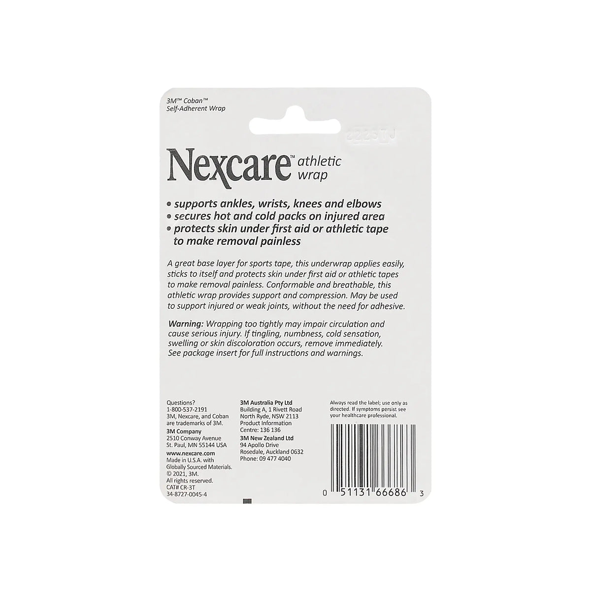 18254-Nexcare Athletic Wrap 7.62cmx2m Light Brown- 6863 +1