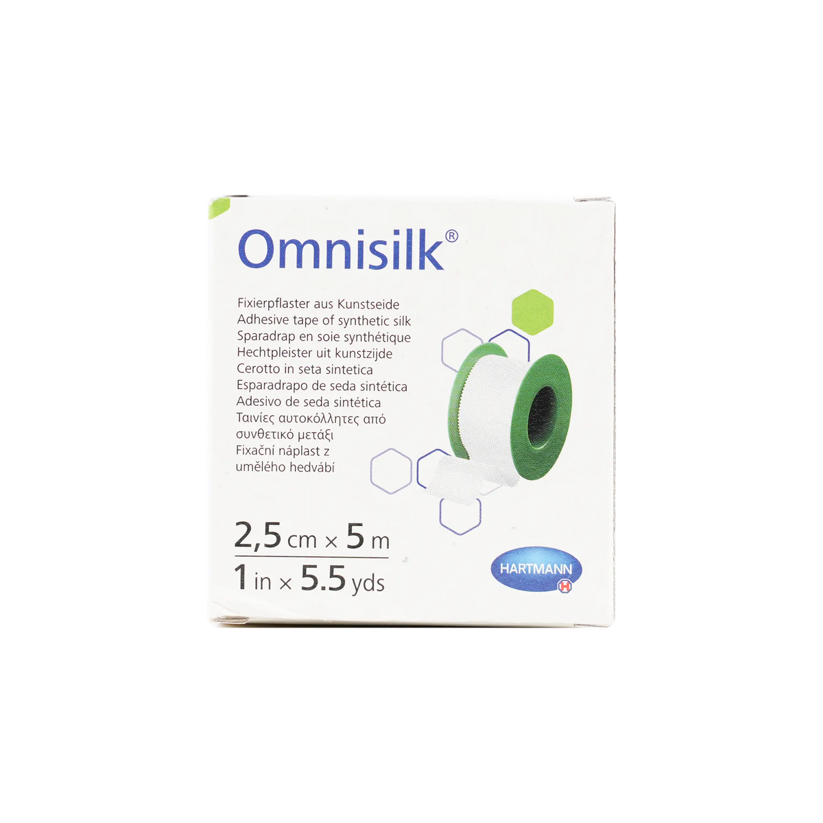 18263-Hartmann Omnisilk Tape 2.5cmx5m 1pc +1
