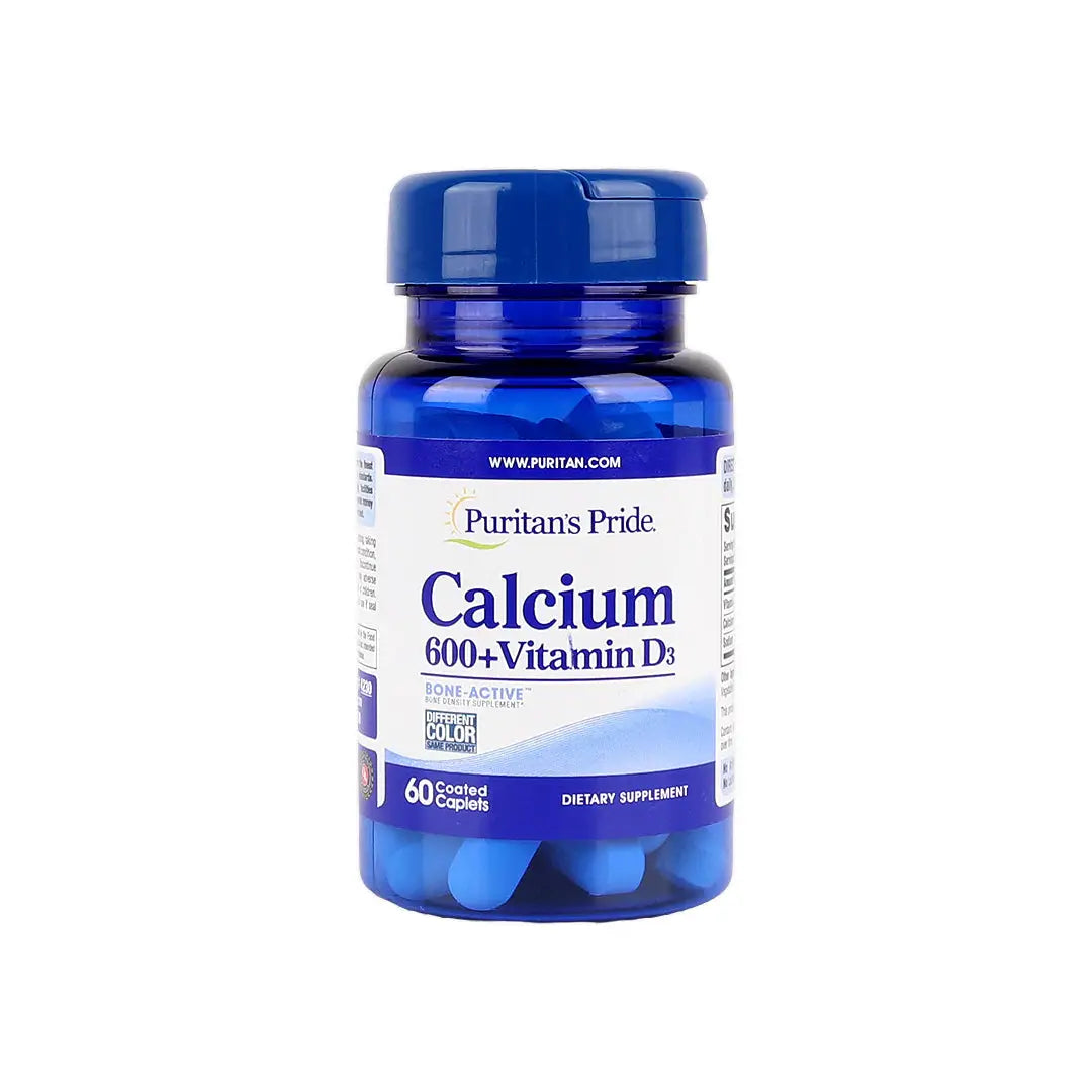18416-Puritans Pride Calcium 600+Vit.D 60 Tab